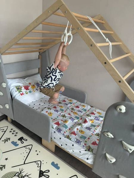 М'яке ліжко будиночок маленьке з зачепами 80х160 см ЛБ6 фото