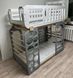 Кровать 2 этажная классическая PRO 800х1800 Белая + Серая 2ЛК2 фото 3