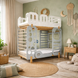 Кровать 2 этажная классическая PRO 800х1800 Белая + Серая 2ЛК2 фото 2
