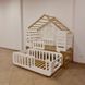 Детская двухэтажная кровать-домик с нижней выездной кроватью на колесах с 80&times;160/180 см Белая 2ЛБ3 фото 2